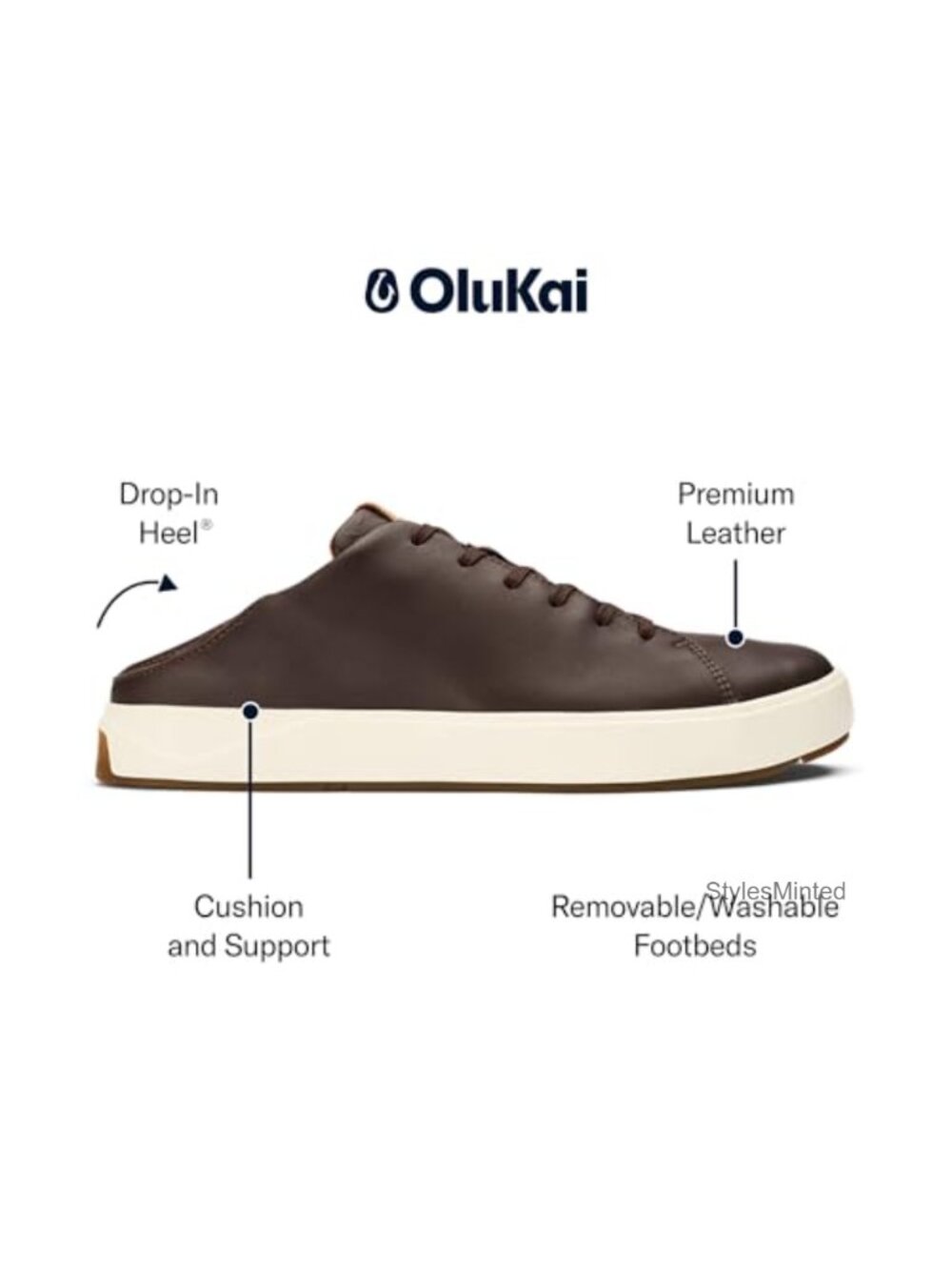 Waterproof Leather Dress Sneaker Lace-Up Lae'ahi Li 'Ili - Picture 3 of 6